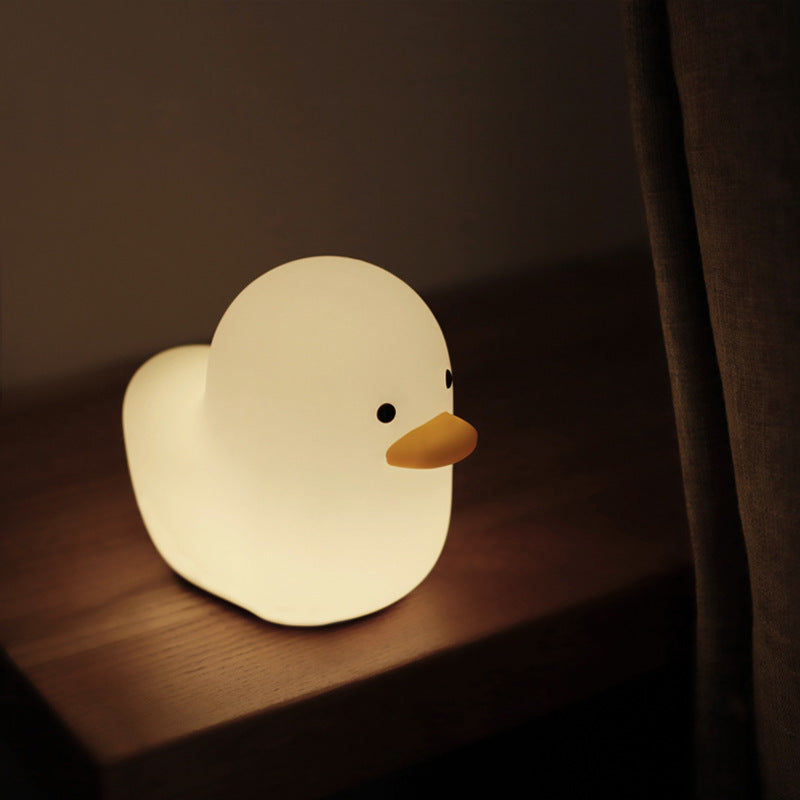 Adorable Duck Silicone LED Night Light | USB Rechargeable Lamp for Kids' Room and Bedroom