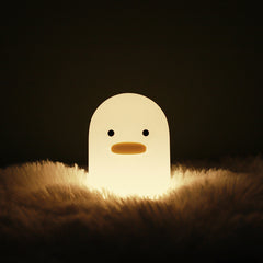 Adorable Duck Silicone LED Night Light | USB Rechargeable Lamp for Kids' Room and Bedroom