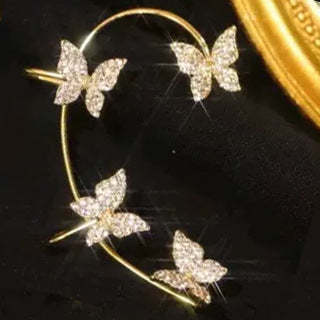Butterfly Beauty | Versatile Earring Set with Ear Clips and Ear Hooks | Exquisite Jewelry for Effortless Elegance